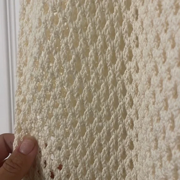 Current Elliott The Blitzed Dress - cream cover up crochet - Picture 8 of 9